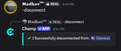Disconnect Command Preview