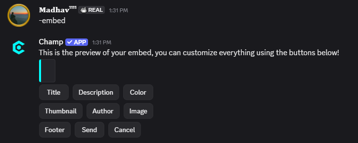Embed Command Preview