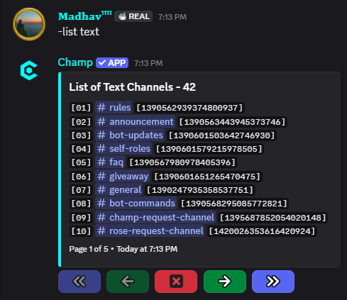List Text Command Preview