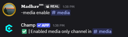 Media Enable Command Preview