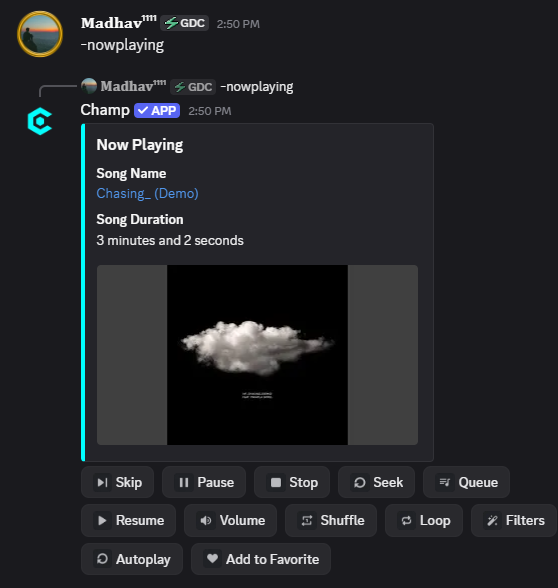 Nowplaying Command Preview