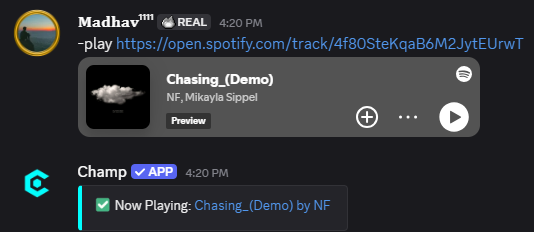Play Command Preview