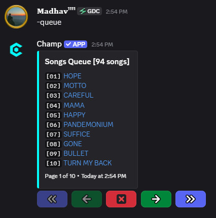 Queue Command Preview