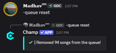 Queue Reset Command Preview