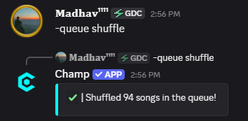 Queue Shuffle Command Preview